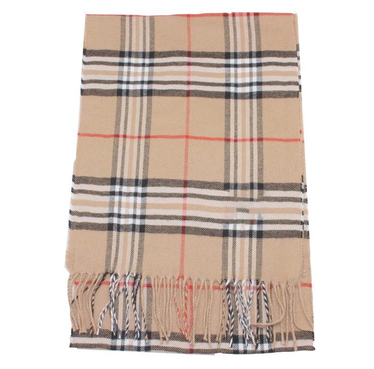 A photo of the Crisp Plaid Cashmere Feel Scarf product