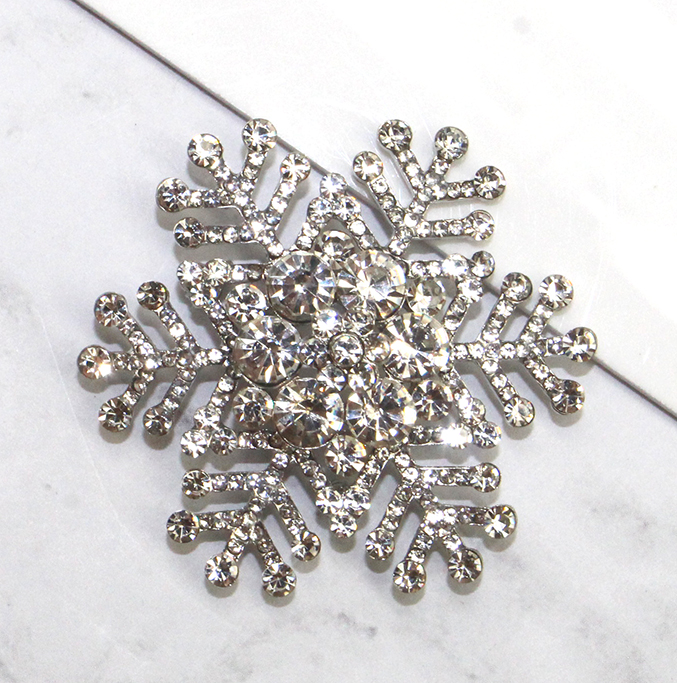 Glam Snowflake Pin - Best of Everything | Online Shopping