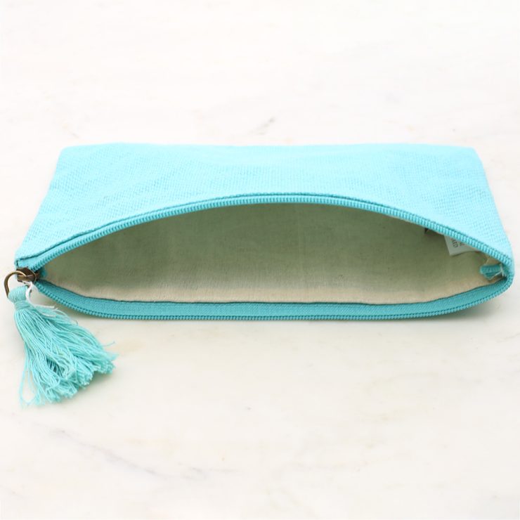 A photo of the Cosmetic Pouch in Aruba Blue product