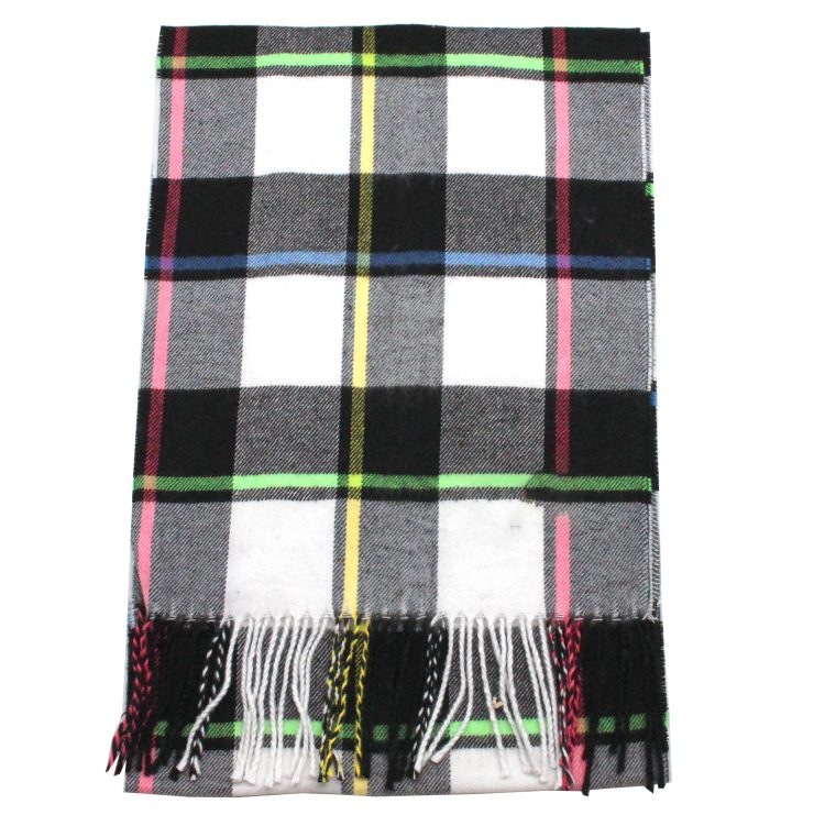 A photo of the Neon Plaid Cashmere Feel Scarf product