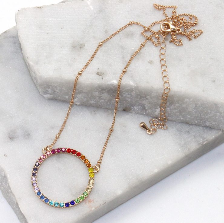 A photo of the Rainbow Eternity Necklace product