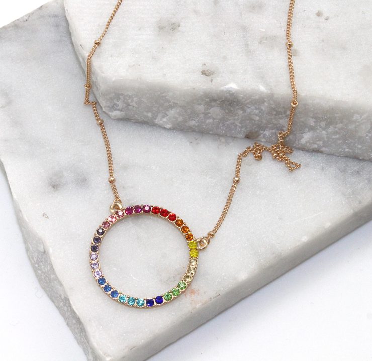 A photo of the Rainbow Eternity Necklace product