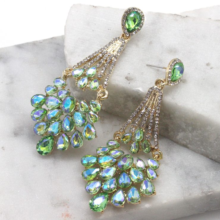 A photo of the Ritzy Earrings in Green product