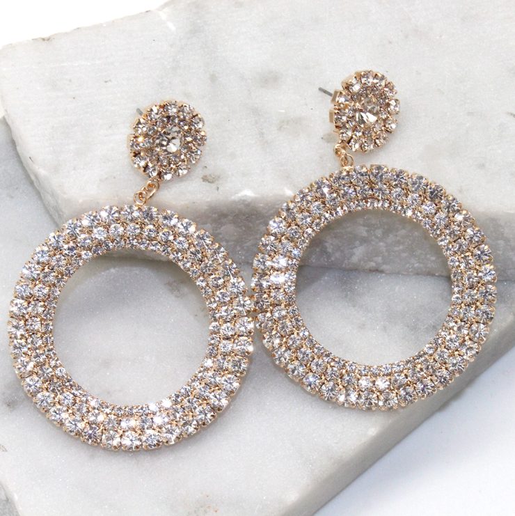 A photo of the Rhythm of the Night Earrings in Silver product