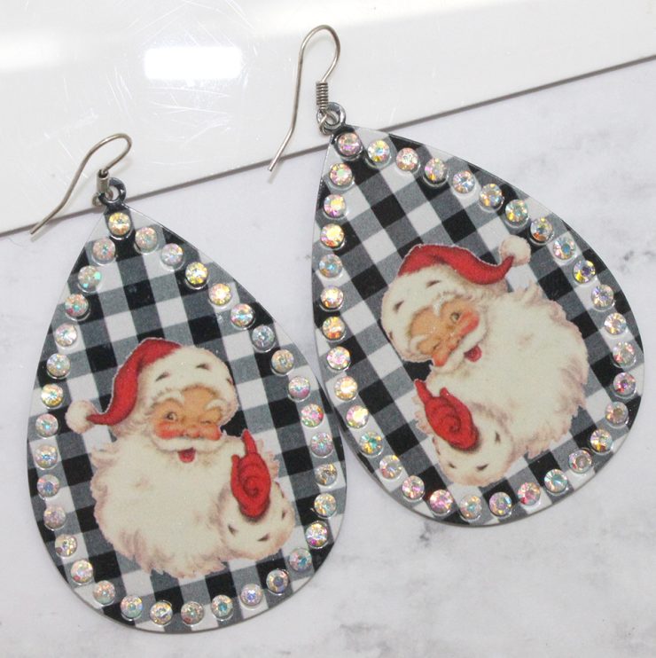 A photo of the Santa Teardrop Earrings product