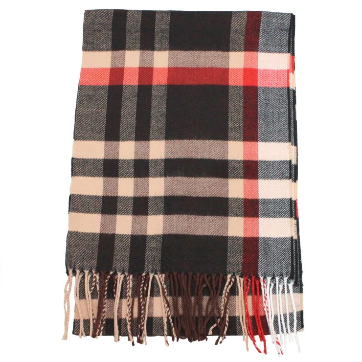 A photo of the Sophisticated Plaid Cashmere Feel Scarf product