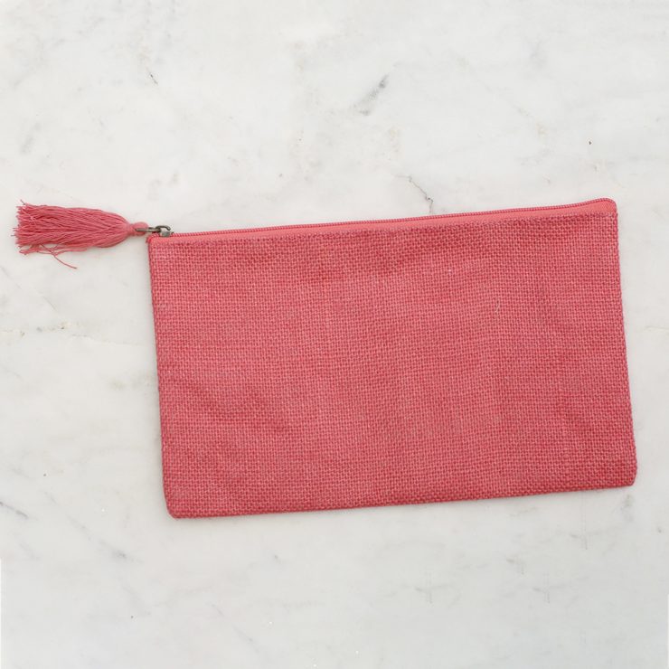 A photo of the Cosmetic Pouch in Coral product