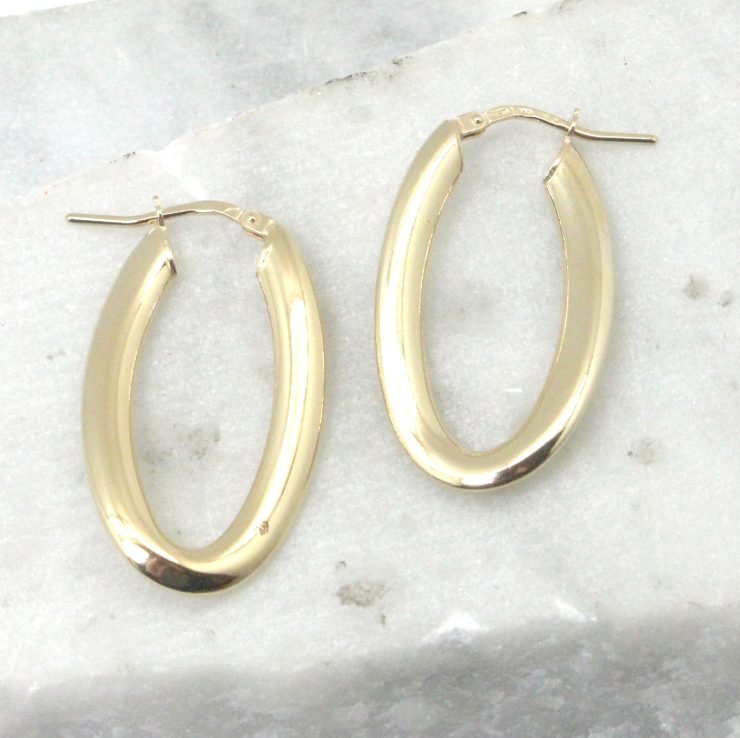 A photo of the Campania Hoop Earrings in Gold product