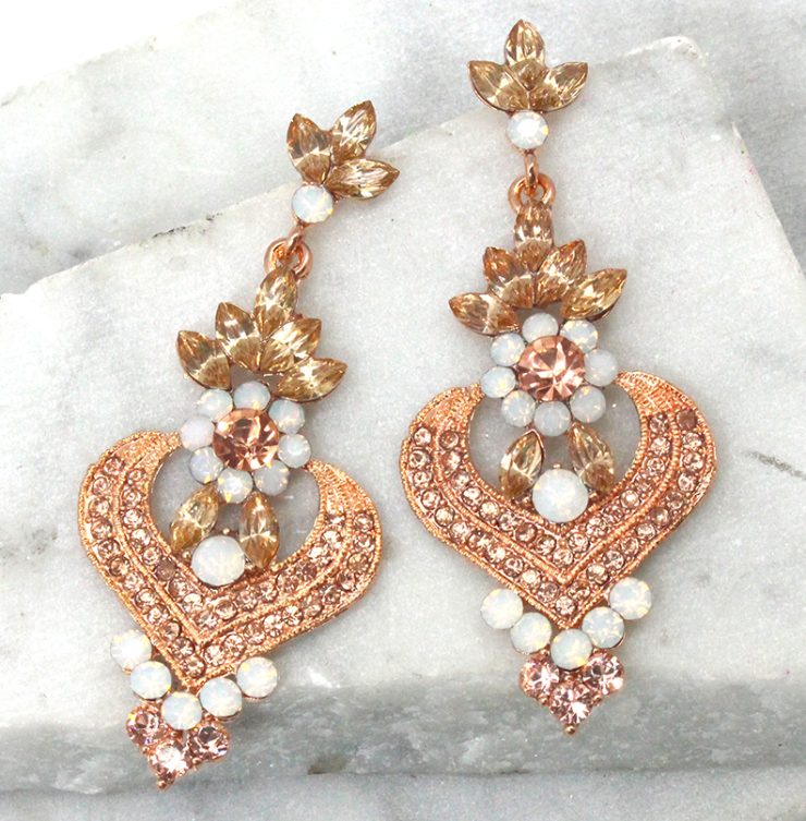 A photo of the Rose Gold Chandelier Earrings product