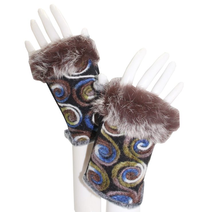 A photo of the Swirls and Curls Cutoff Gloves product
