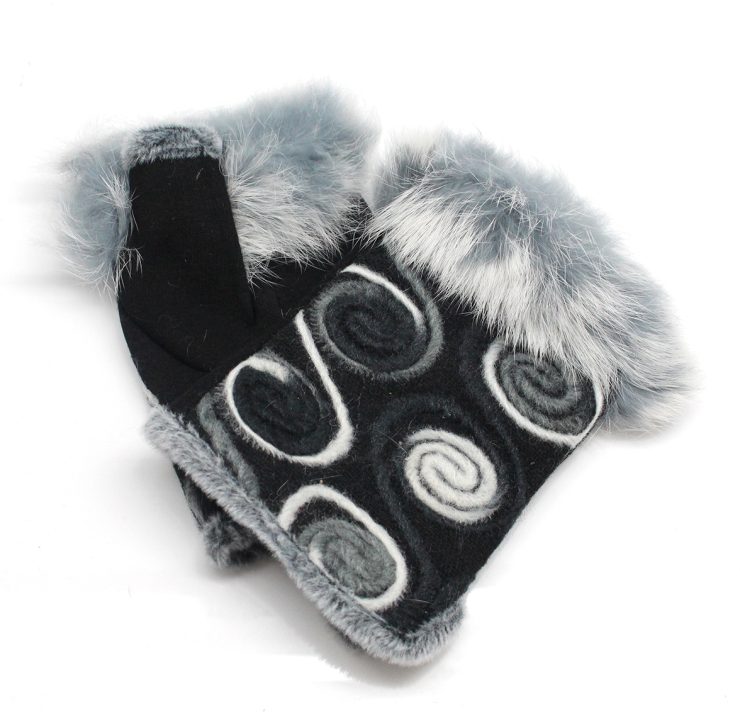 A photo of the Swirls and Curls Cutoff Gloves product