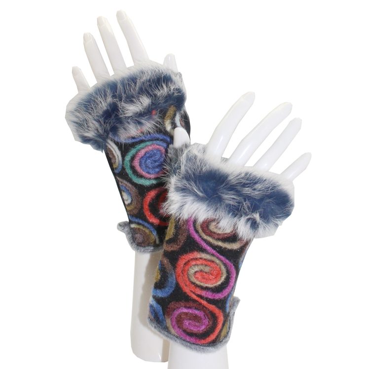 A photo of the Swirls and Curls Cutoff Gloves product