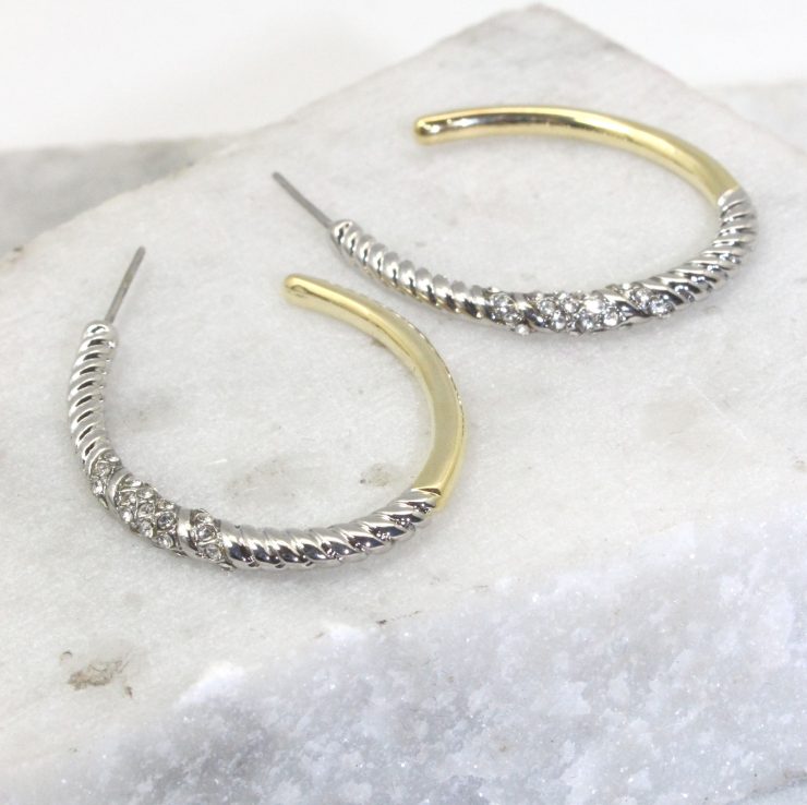 A photo of the Bethie Hoop Earrings product