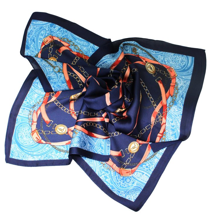 A photo of the Small Blue Chain Scarf product