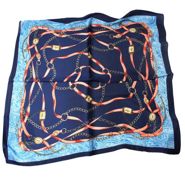 A photo of the Small Blue Chain Scarf product