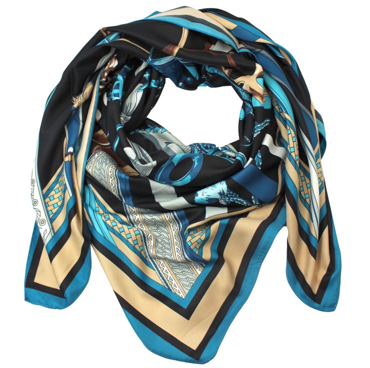 A photo of the Blue Chains Scarf product