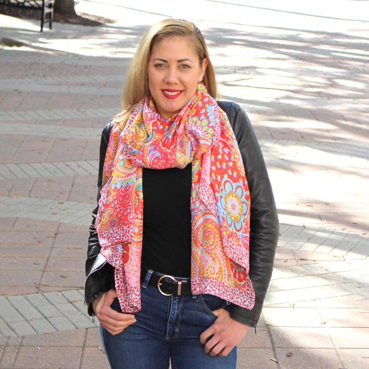 A photo of the Bright and Bold Scarf product