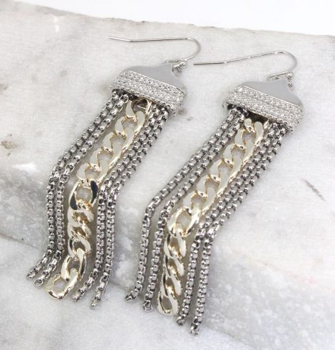 A photo of the Chains and Links Earrings product