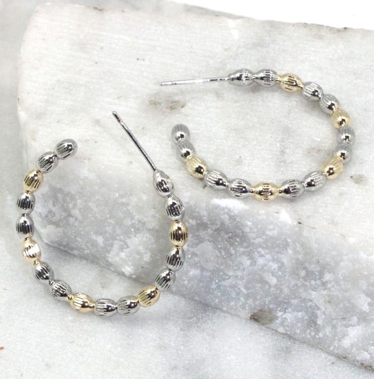 A photo of the Fired Up Hoop Earrings product