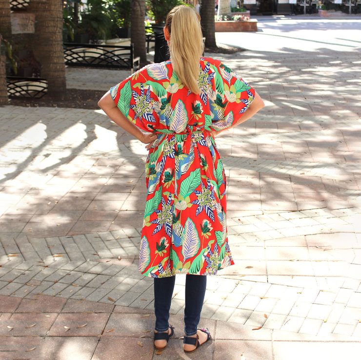 A photo of the Floral Robe Kimono product