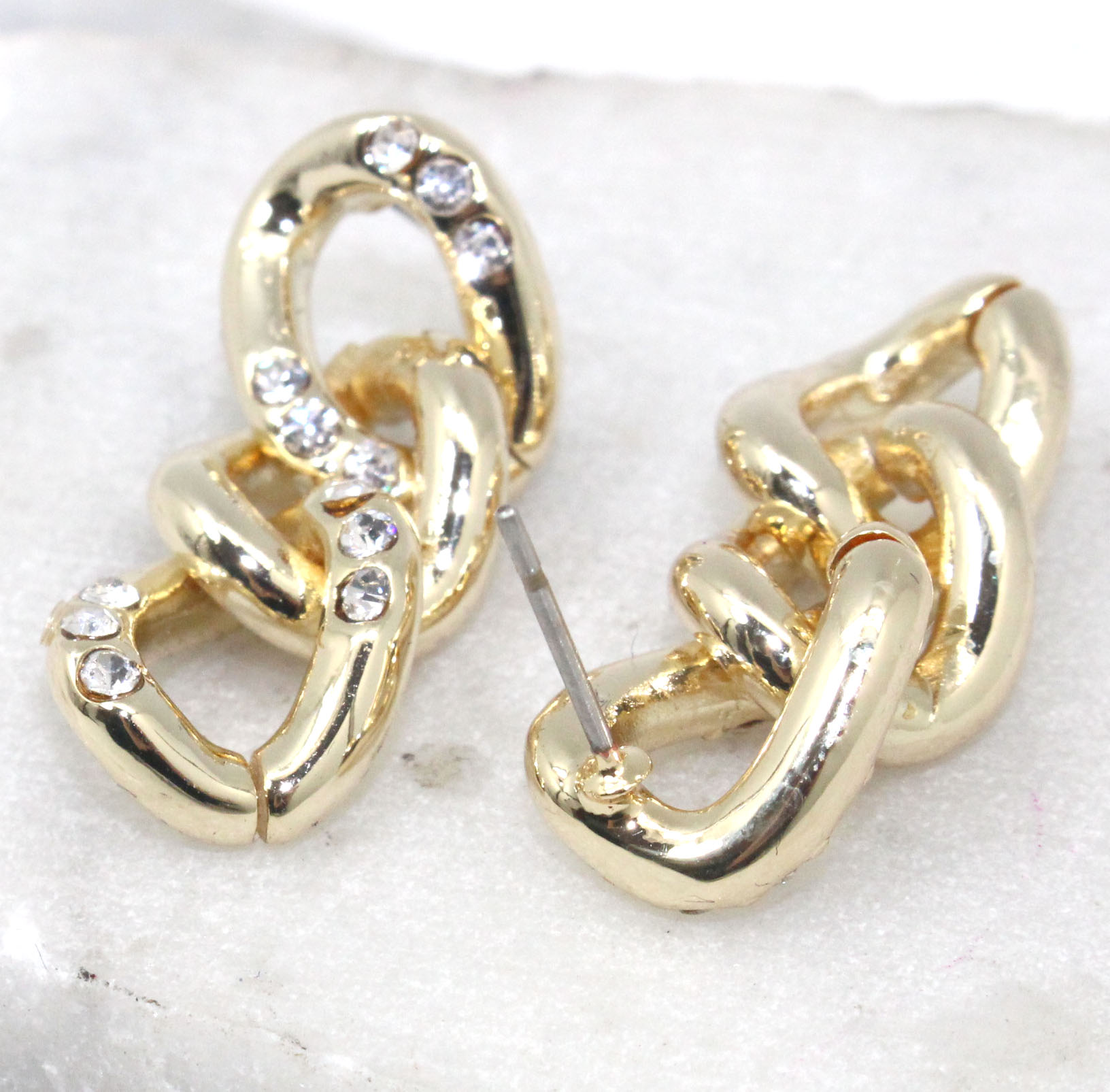 Gold Links Earrings Best of Everything Online Shopping