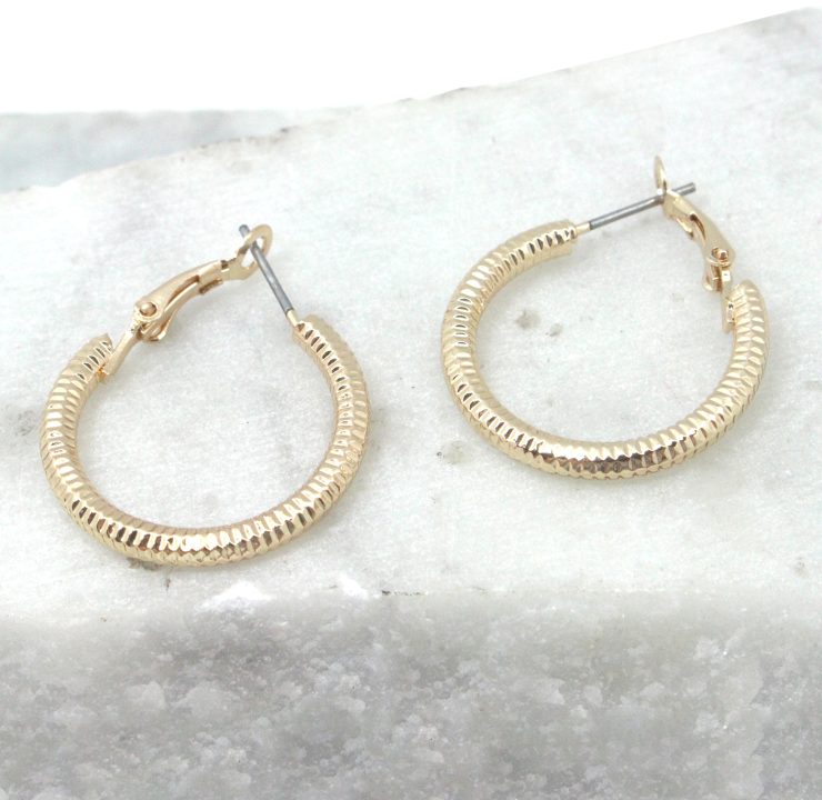 A photo of the Goldie Hoop Earrings product