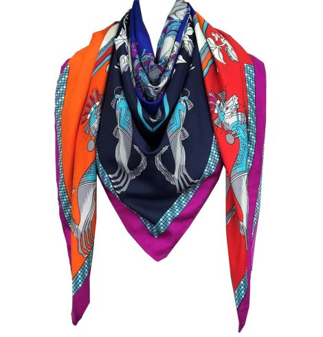 A photo of the Horse and Tassels Scarf product