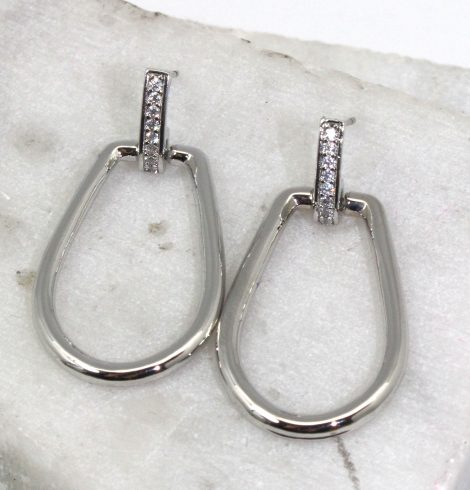 A photo of the Oval Link Earrings product