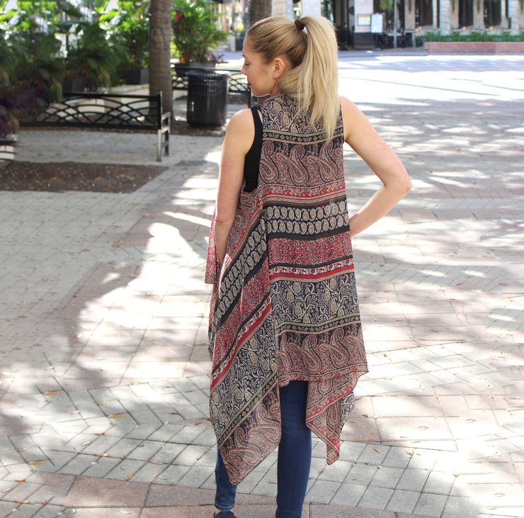 A photo of the Paisley Kimono Vest product