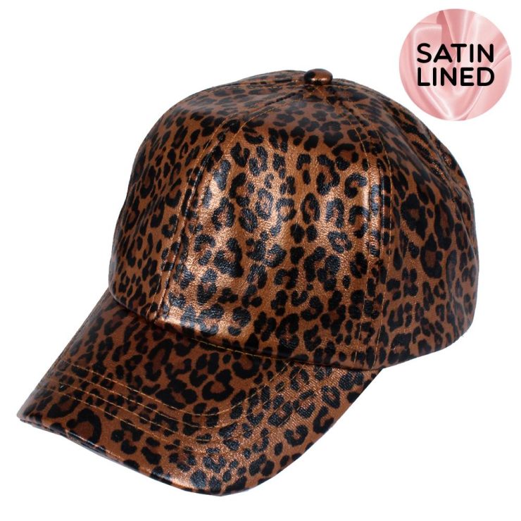 A photo of the Shimmery Leopard Baseball Cap product