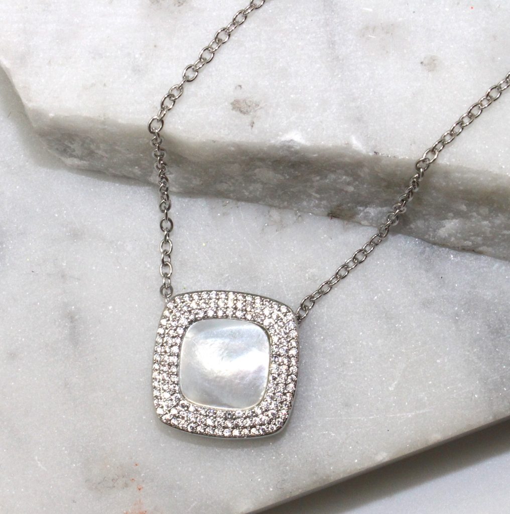 White Rhinestone Chain Necklace - Best of Everything | Online Shopping