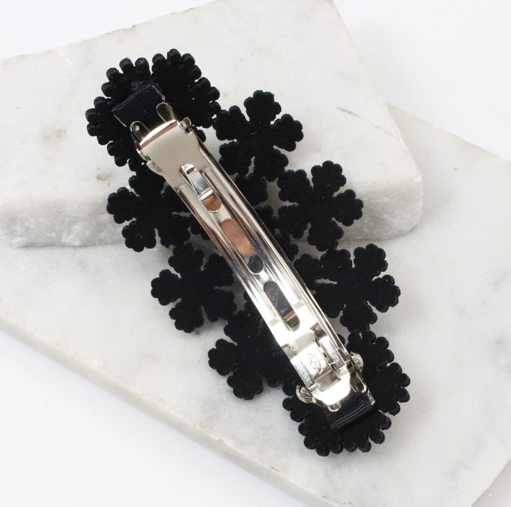 A photo of the Rhinestone Flower Barrette product