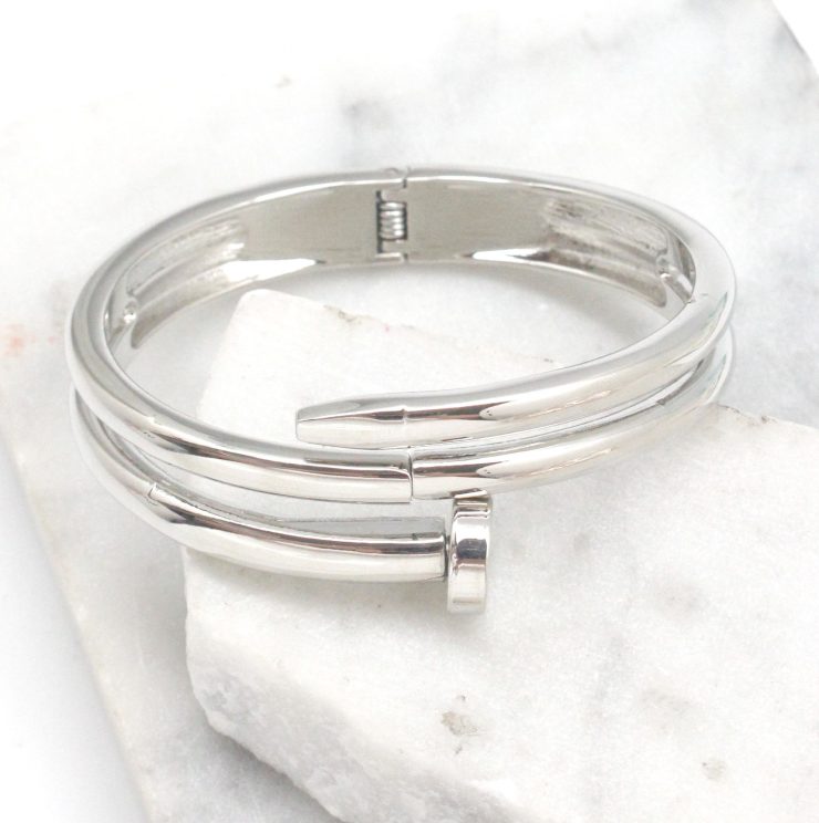 A photo of the Hit the Nail Bracelet in Silver product
