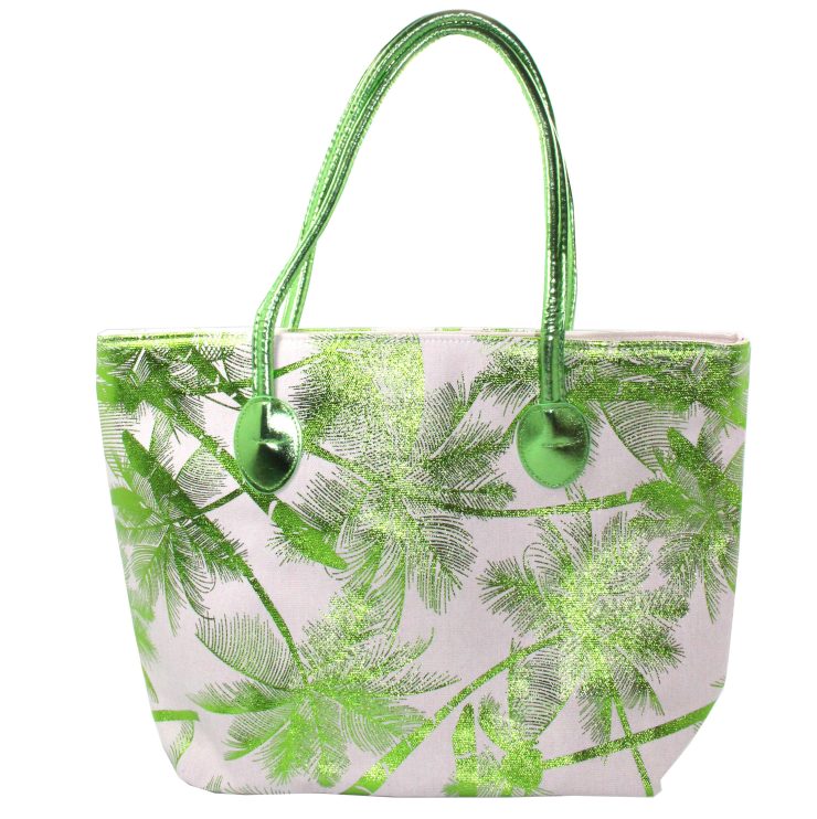A photo of the Metallic Palms Tote Bag product