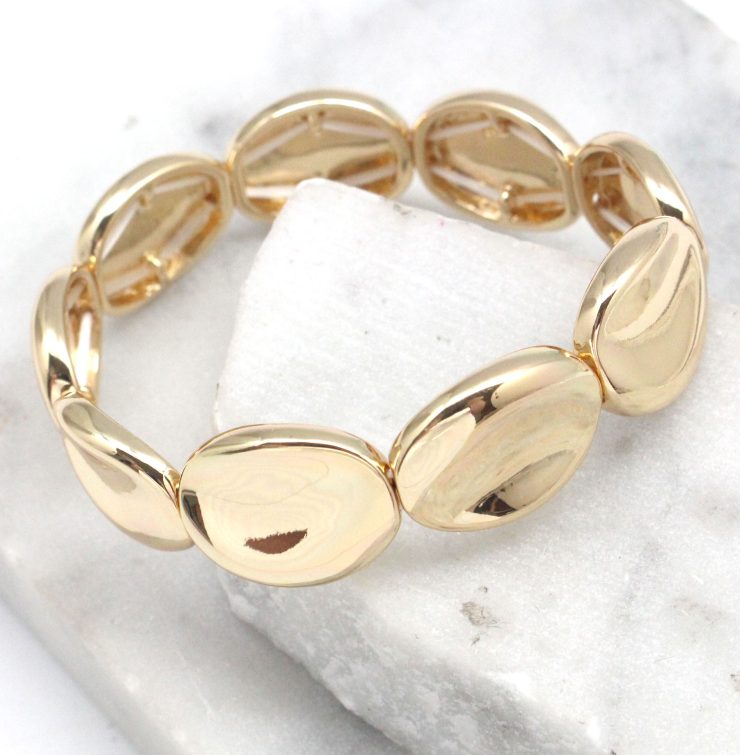 A photo of the Turn it Up Bracelet in Gold product