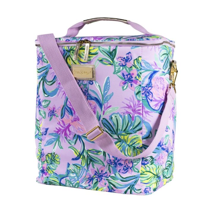 A photo of the Lilly Pulitzer Wine Carrier in Mermaid in the Shade product
