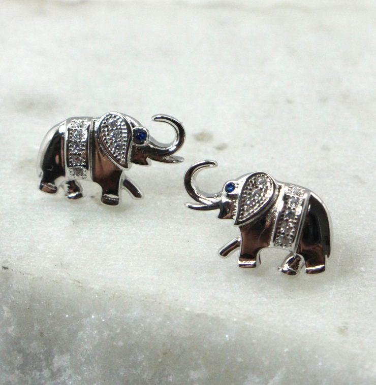 A photo of the Elephant Stud Earrings product