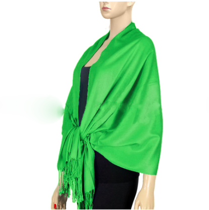 A photo of the Kelly Green Pashmina product