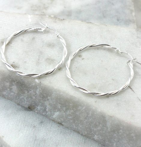 A photo of the Messina Hoop Earrings product