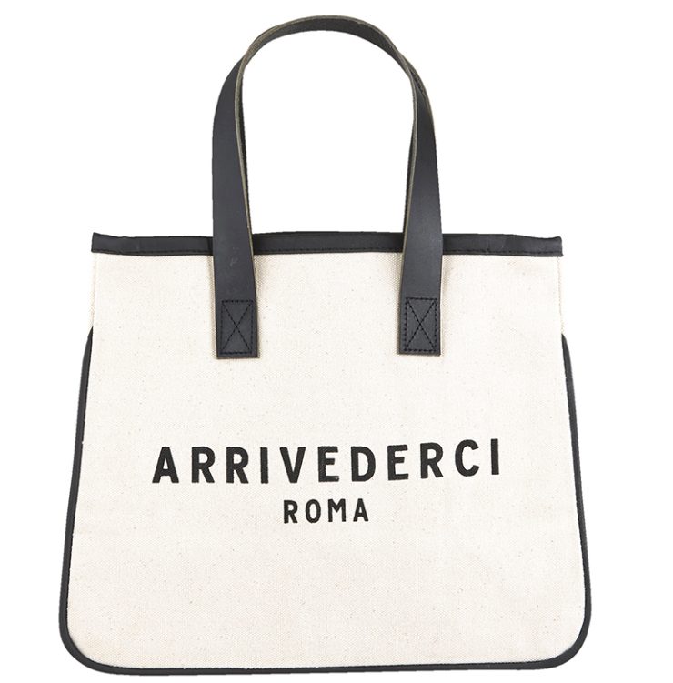 A photo of the Mini Arrivederci Canvas Tote product