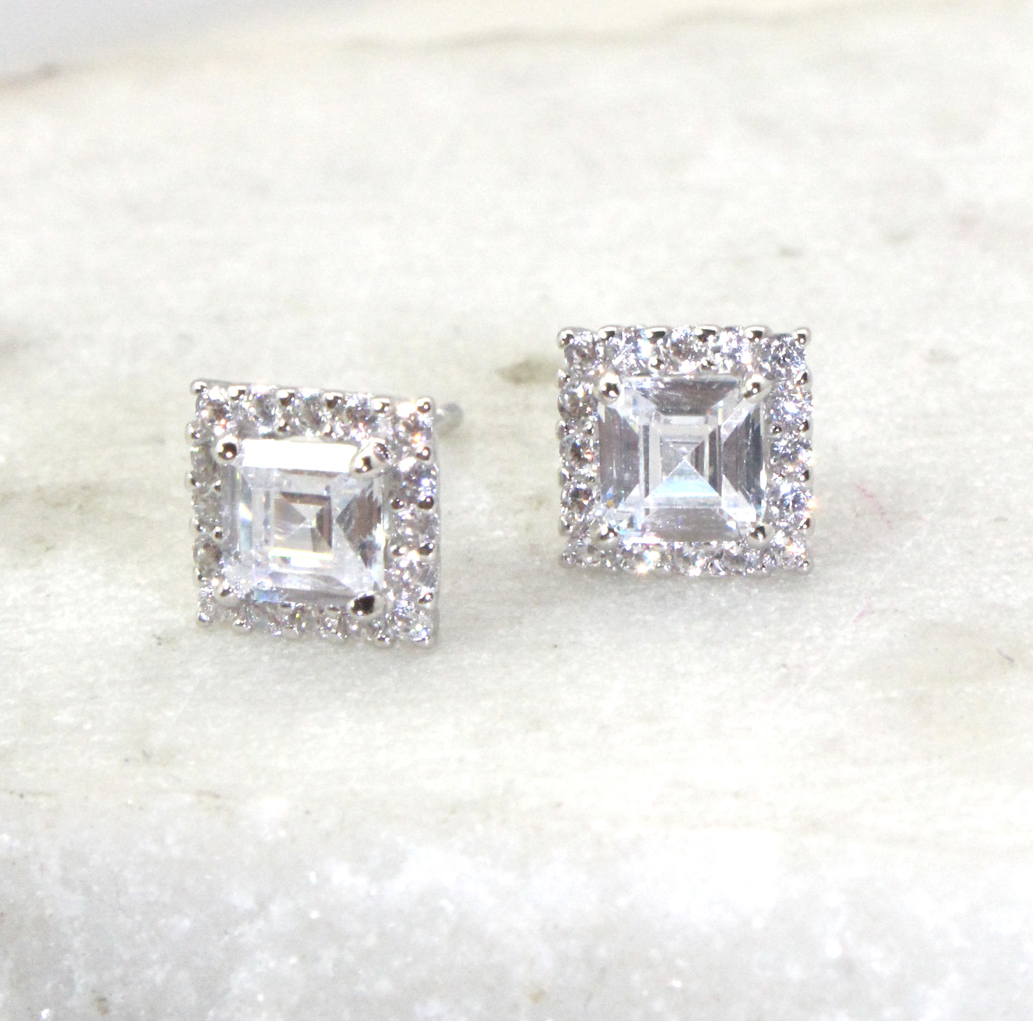 square stud earrings