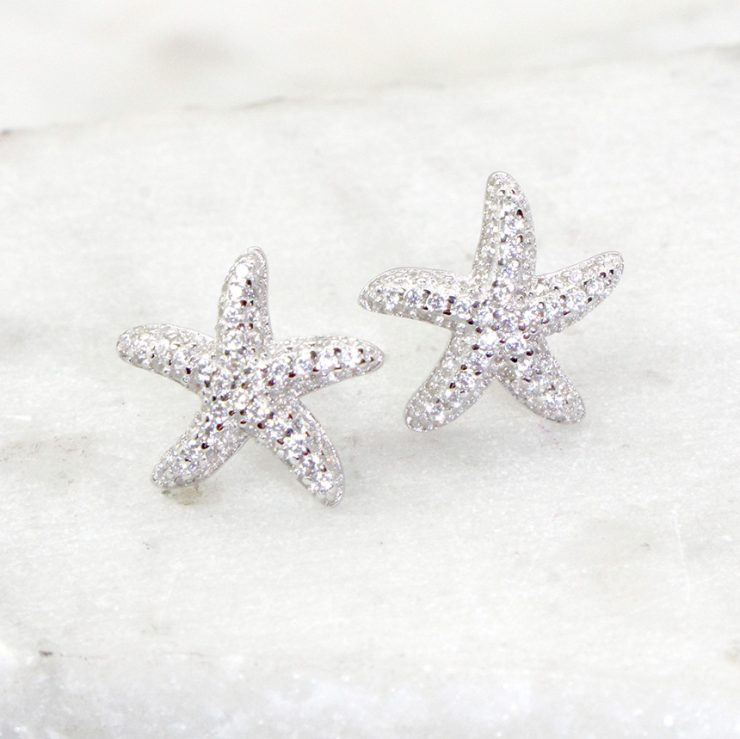 A photo of the Starfish Stud Earrings product