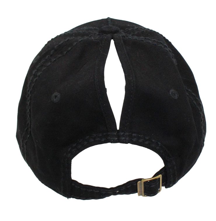 A photo of the Black Daisy Ponytail Baseball Cap product