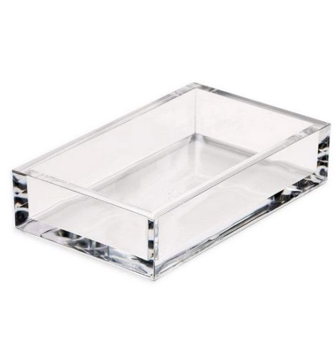 A photo of the Acrylic Guest Towel Holder In Clear product