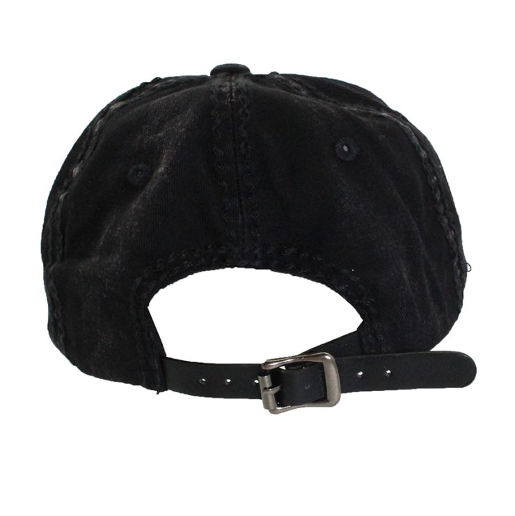 A photo of the Lyla Rhinestone Baseball Cap in Black product