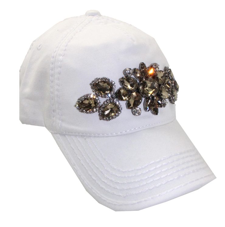 A photo of the Lilly Ponytail Baseball Cap in White product
