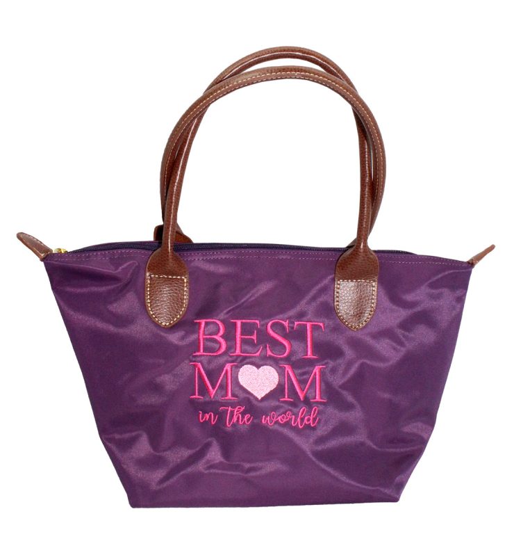 A photo of the Best Mom Tote In Purple product