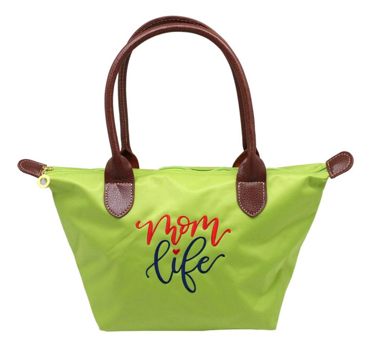 A photo of the Mom Life Tote In Green product