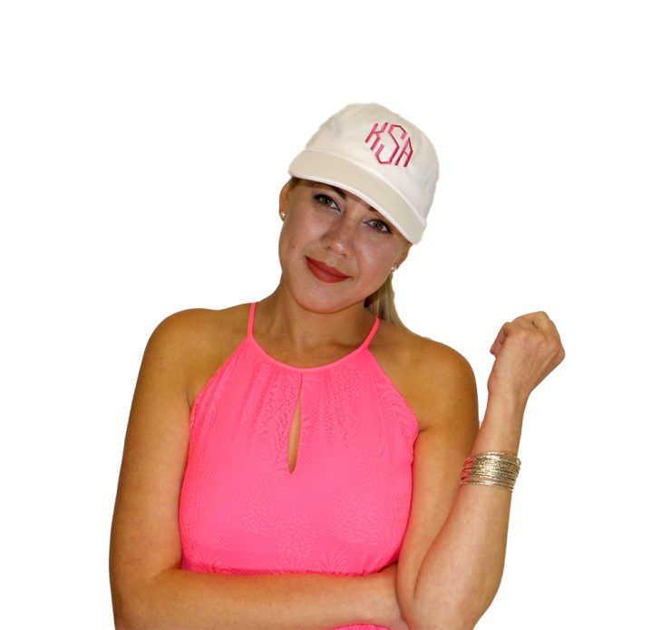 A photo of the Classic Baseball Caps - Monogram Me! product