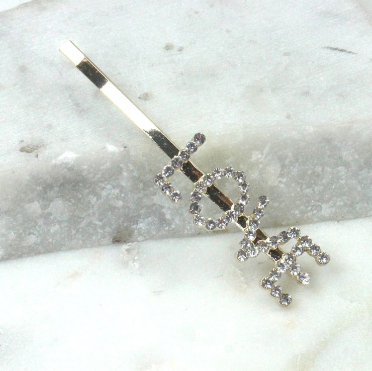 A photo of the Love Rhinestone Bobbi Pin product